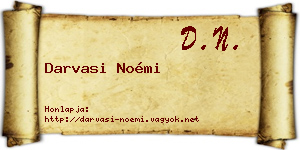 Darvasi Noémi névjegykártya
